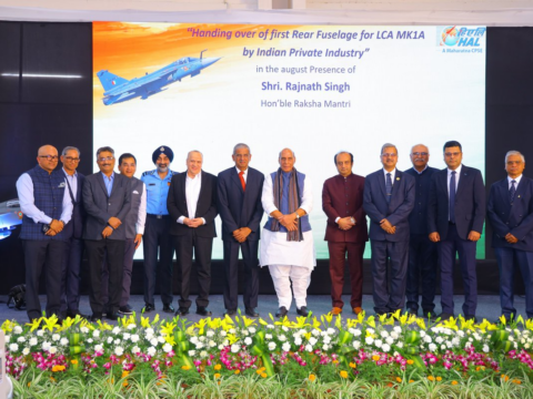 Indian Private Industry Delivers First LCA Mk1A Rear Fuselage to HAL