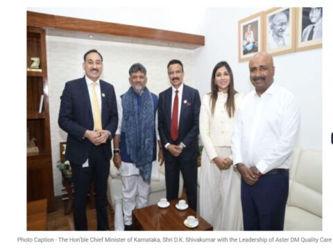 Dr. Azad Moopen Meets Shri D.K. Shivakumar; Reaffirms Aster DM Quality Care’s Commitment to Karnataka with ₹1,315 Crore Investment