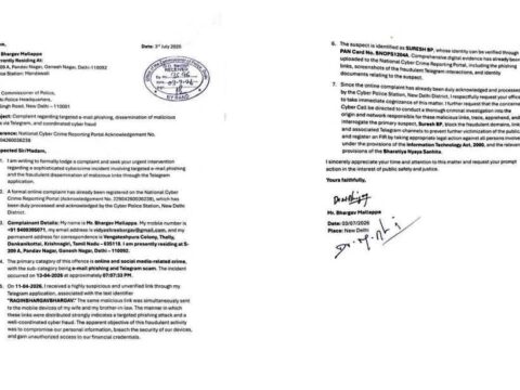 Same Malicious Link Sent to Three Family Members’: Complaint Seeks Delhi Police Probe into Telegram Scam
