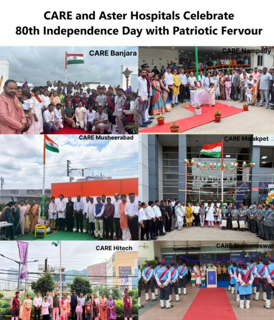 CARE and Aster Hospitals Celebrate 80th Independence Day with Patriotic Fervour